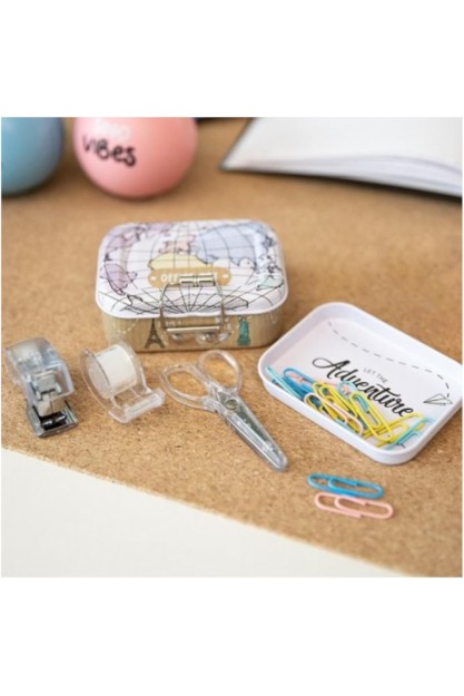 Trendhaus Σετ Γραφικής Υλης Mini σε Μεταλλικό Κουτί