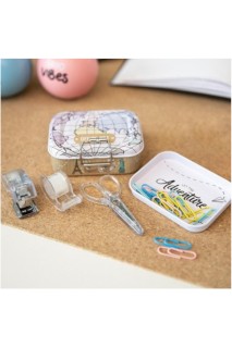 Trendhaus Σετ Γραφικής Υλης Mini σε Μεταλλικό Κουτί