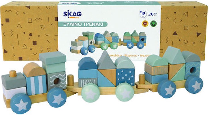 Skag Ξύλινο Παιχνίδι Τρενάκι από 1.5 Ετών