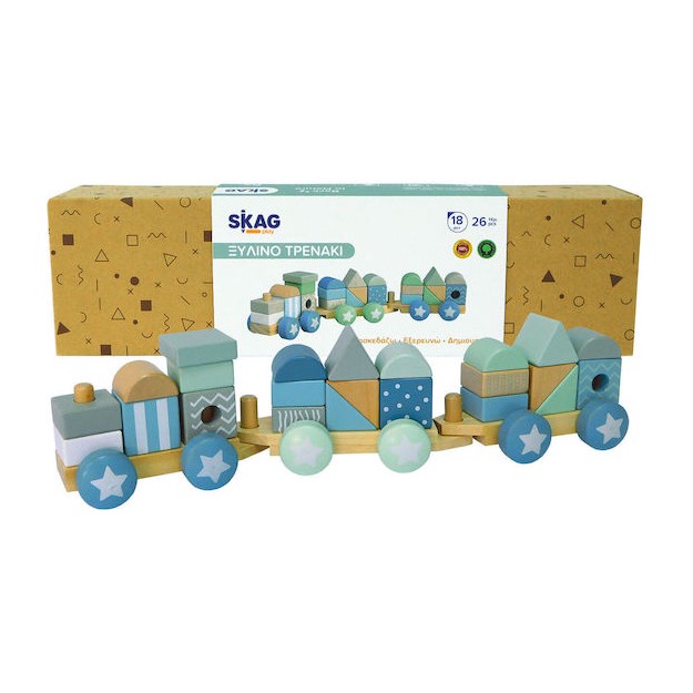 Skag Ξύλινο Παιχνίδι Τρενάκι από 1.5 Ετών