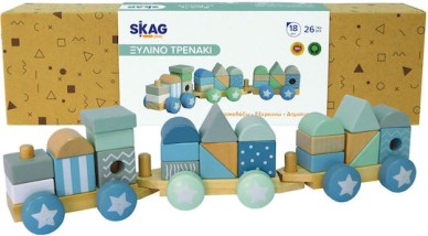 Skag Ξύλινο Παιχνίδι Τρενάκι από 1.5 Ετών