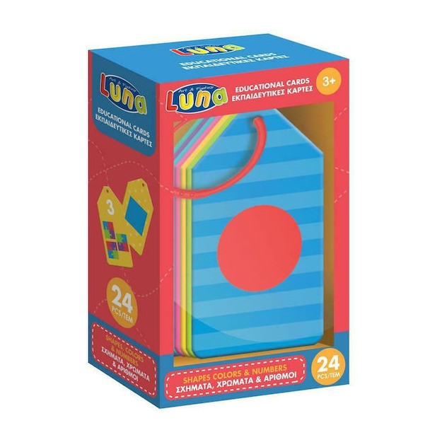 Luna Κάρτες Σχήματα,Χρώματα & Αριθμοί Εκπαιδευτικό Παιχνίδι Γνώσεων για 3+ Ετών