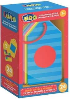 Luna Κάρτες Σχήματα,Χρώματα & Αριθμοί Εκπαιδευτικό Παιχνίδι Γνώσεων για 3+ Ετών