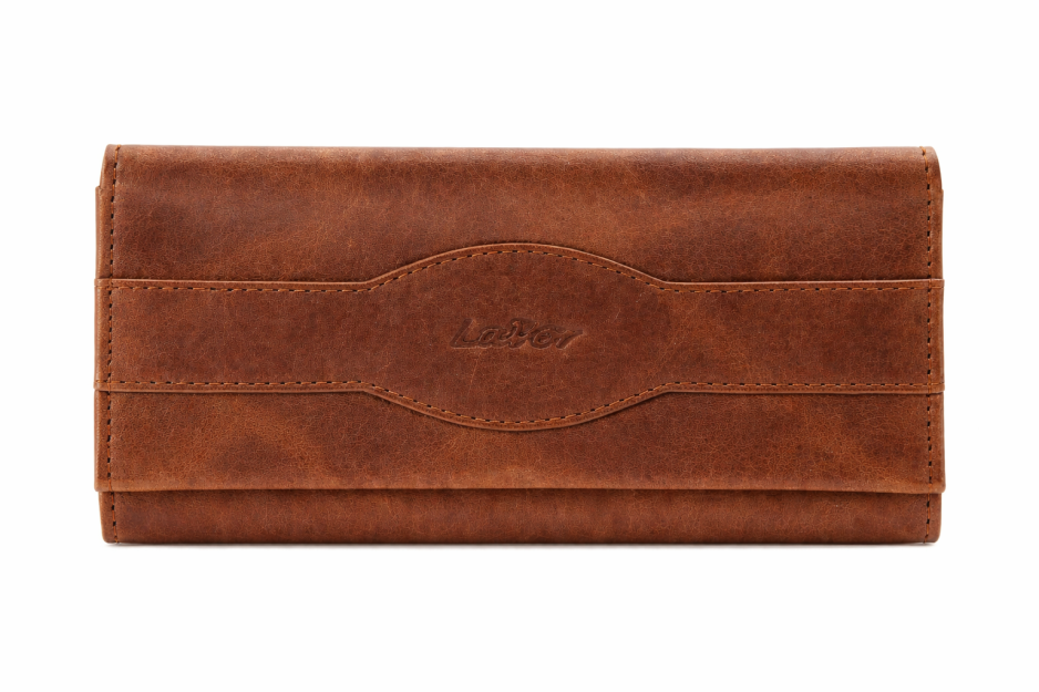 Lavor 1-30113 Δερμάτινη Καπνοθήκη Καφέ Oily με Μαγνητικό Κούμπωμα