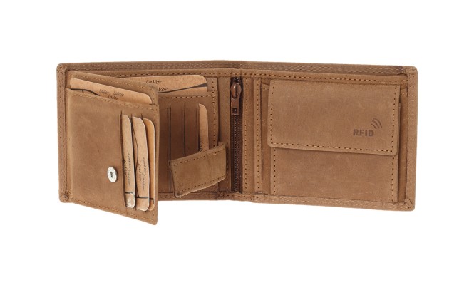 Lavor 1-3825 Δερμάτινο Ανδρικό Πορτοφόλι Καρτών με RFID Crunch