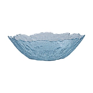 ESTIA ΣΑΛΑΤΙΕΡΑ ROCHE ΓΥΑΛΙΝΗ 27.5x8cm ΜΠΛΕ