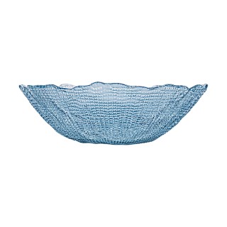 ESTIA ΣΑΛΑΤΙΕΡΑ ROCHE ΓΥΑΛΙΝΗ 27.5x8cm ΜΠΛΕ