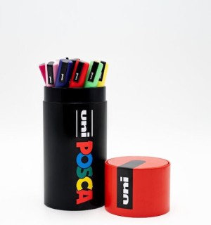 Uni-Ball Paint Μαρκαδόροι με Μεταλλική Κασετίνα Σετ 13τμχ