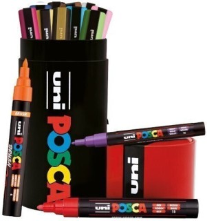 Uni-Ball Paint Μαρκαδόροι με Μεταλλική Κασετίνα Σετ 13τμχ