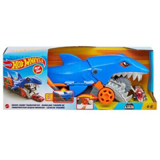 HOT WHEELS - SHARK CHOMP TRANSPORTER ΝΤΑΛΙΚΑ ΚΑΡΧΑΡΙΑΣ ΜΕ ΈΝΑ ΑΥΤΟΚΙΝΗΤΟ ΚΛΙΜΑΚΑΣ 1:64 - GVG36