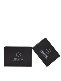 Daston 077 Δερμάτινο Ανδρικό Πορτοφόλι με RFID Μαύρο