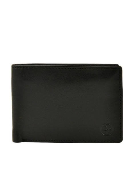 Daston 077 Δερμάτινο Ανδρικό Πορτοφόλι με RFID Μαύρο