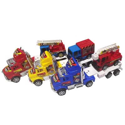 Νταλίκα Friction με Όχημα Γερανό Κίτρινη 24x10x7cm