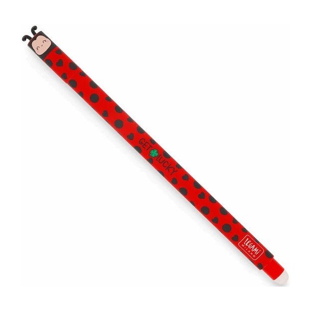Legami Milano Ladybug Στυλό Gel 0.8 Κόκκινο με Κόκκινο Μελάνι Erasable EP0074