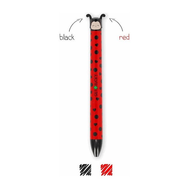 Legami Milano Click Clack Στυλό Ballpoint Πασχαλίτσα Μαύρο/Κόκκινο