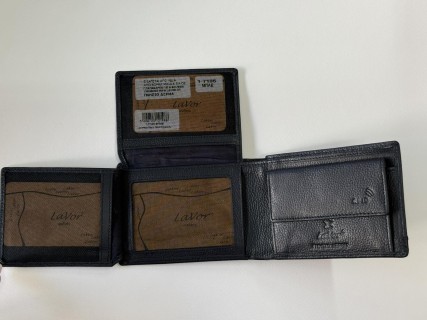 Lavor 1-7105 Δερμάτινο Ανδρικό Πορτοφόλι με RFID Μπλε