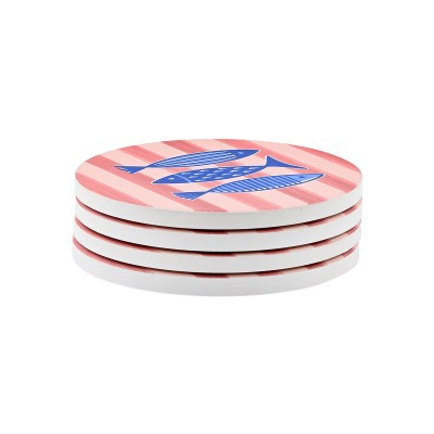 ESTIA ΣΟΥΒΕΡ PORTO PESCE ΚΕΡΑΜΙΚΟ Φ10.3cm ΣΕΤ 4 ΤΕΜ