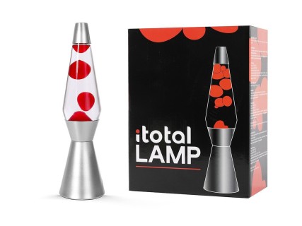 I-Total Διακοσμητικό Φωτιστικό Lava Lamp Ασημί/Κόκκινο XL1783