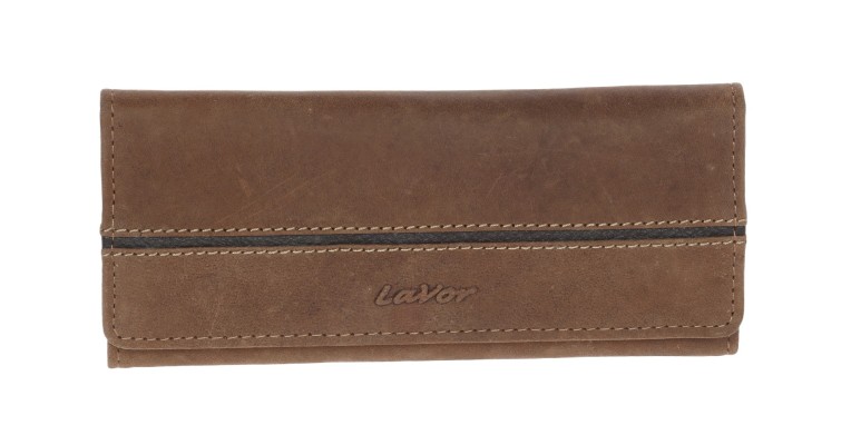 Lavor 1-30114 Δερμάτινη Καπνοθήκη Καφέ Oily με Μαγνητικό Κούμπωμα