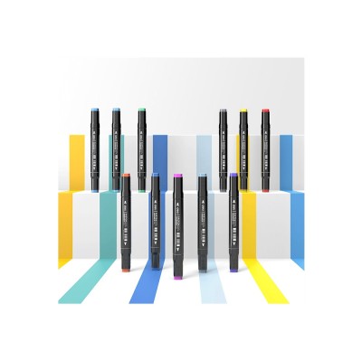 Deli Emotion Μαρκαδόροι Ζωγραφικής Διπλής Μύτης Σετ 40τμχ 1231.149374