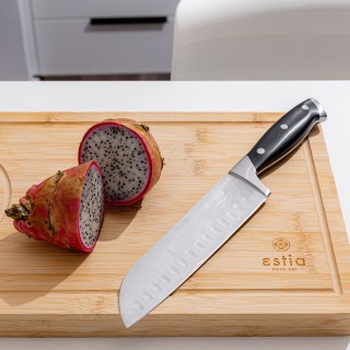 ESTIA ΜΑΧΑΙΡΙ SANTOKU BUTCHER ΑΝΟΞΕΙΔΩΤΟ 2.3mm ΜΕ ΛΕΠΙΔΑ 3CR14