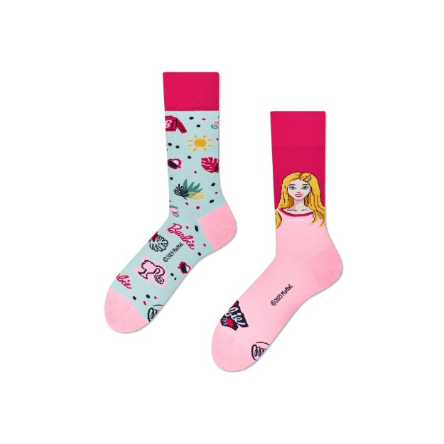 Many Mornings Barbie Κάλτσες με σχέδια Φούξια
