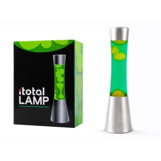 I-Total Διακοσμητικό Φωτιστικό Tunnel Lava Lamp σε Πράσινο-Κίτρινο Χρώμα XL2346