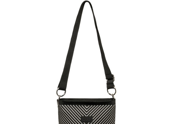 Polo Seya Γυναικείο Τσαντάκι Ώμου/Χιαστί Μαύρο/Άσπρο 9-07-097-8485