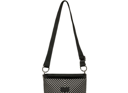 Polo Seya Γυναικείο Τσαντάκι Ώμου/Χιαστί Μαύρο/Άσπρο 9-07-097-8485