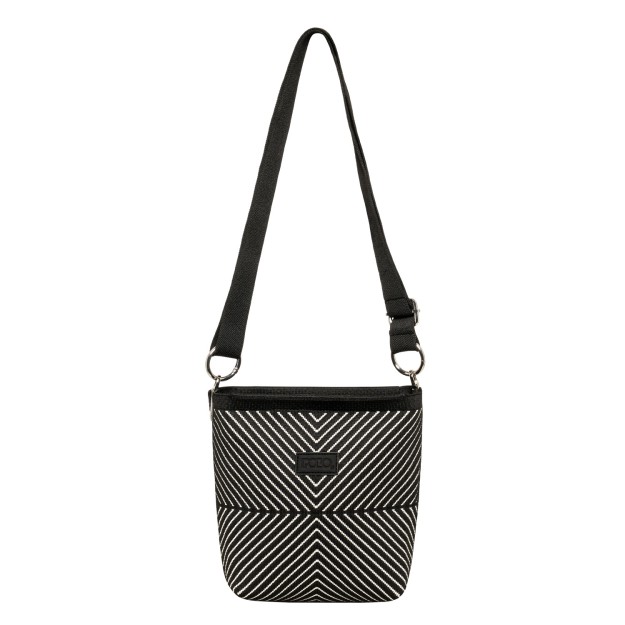 Polo Seya Γυναικείο Τσαντάκι Ώμου/Χιαστί Μαύρο/Άσπρο 9-07-097-8485
