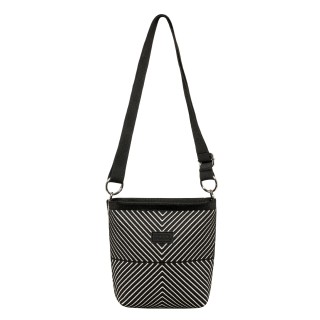 Polo Seya Γυναικείο Τσαντάκι Ώμου/Χιαστί Μαύρο/Άσπρο 9-07-097-8485