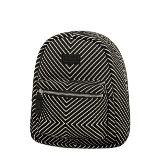 Polo Seya Γυναικεία Τσάντα Πλάτης Μικρή Μαύρο/Άσπρο 9-11-007-8485