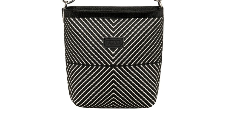 Polo Seya Γυναικείο Τσαντάκι Ώμου/Χιαστί Μαύρο/Άσπρο 9-07-097-8485