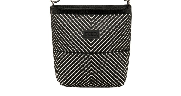 Polo Seya Γυναικείο Τσαντάκι Ώμου/Χιαστί Μαύρο/Άσπρο 9-07-097-8485