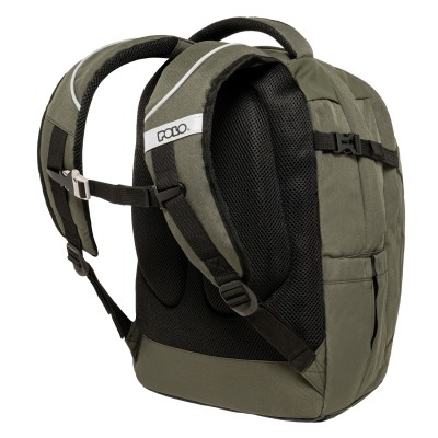 Polo Cryptic Σχολική Τσάντα Πλάτης Δημοτικού Χακί/Πορτοκαλί 9-01-001-6501