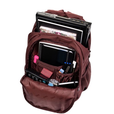 Polo Pins Σχολική Τσάντα Πλάτης Δημοτικού Μπορντό 9-01-059-3400