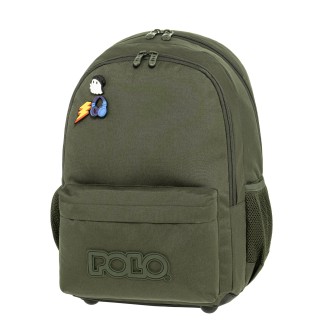 Polo Pins Σχολική Τσάντα Πλάτης Δημοτικού Μπορντό 9-01-059-3400