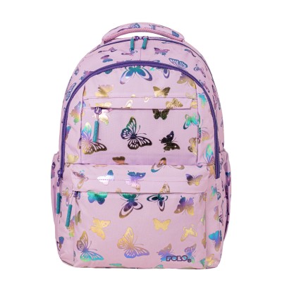 Polo Sparkle Σχολική Τσάντα Πλάτης Δημοτικού Ροζ 9-01-061-8436