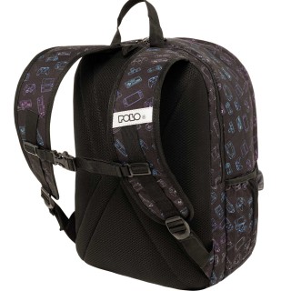 Polo Youngster Σχολική Τσάντα Πλάτης Δημοτικού Μαύρη 9-01-068-8374