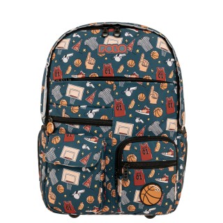 Polo Youngster Σχολική Τσάντα Πλάτης Δημοτικού Μπλε 9-01-068-8442