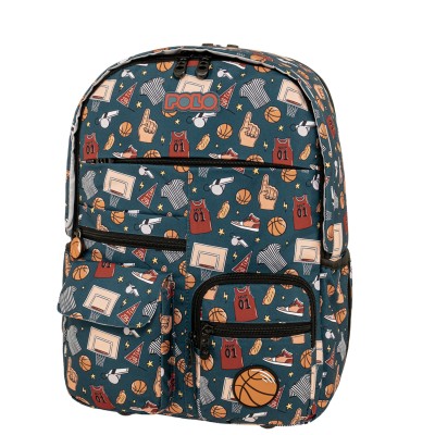 Polo Youngster Σχολική Τσάντα Πλάτης Δημοτικού Μπλε 9-01-068-8442