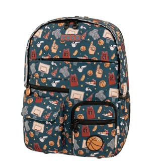 Polo Youngster Σχολική Τσάντα Πλάτης Δημοτικού Μπλε 9-01-068-8442