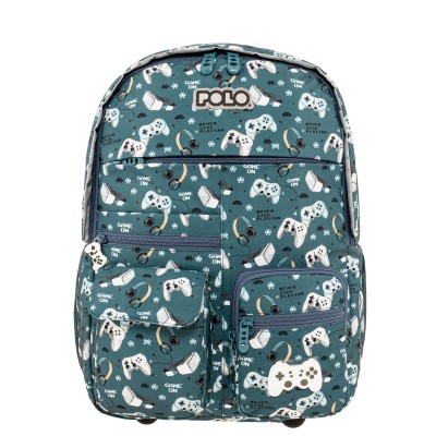 Polo Youngster Σχολική Τσάντα Πλάτης Δημοτικού Τιρκουάζ 9-01-068-8443