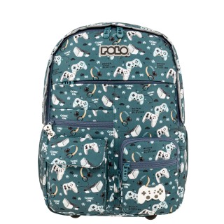 Polo Youngster Σχολική Τσάντα Πλάτης Δημοτικού Τιρκουάζ 9-01-068-8443