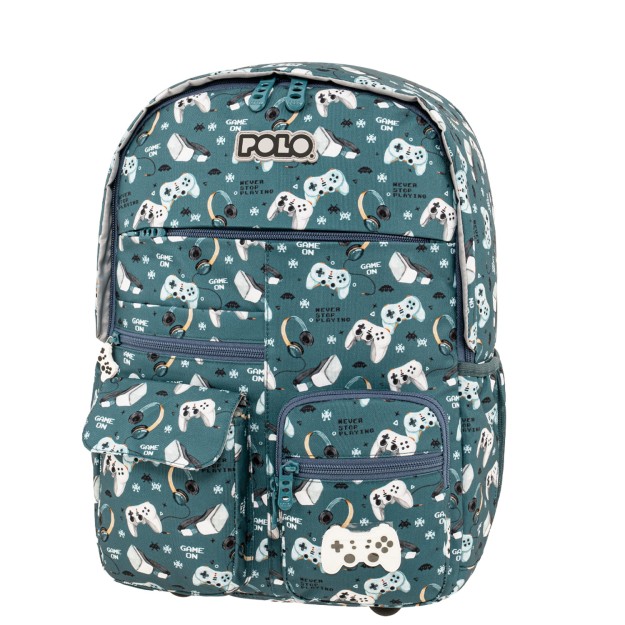 Polo Youngster Σχολική Τσάντα Πλάτης Δημοτικού Τιρκουάζ 9-01-068-8443