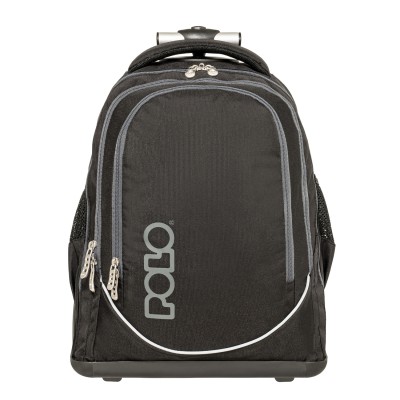 Polo Trolley Cart Σχολική Τσάντα Τρόλεϊ Μαύρη 9-01-074-2000