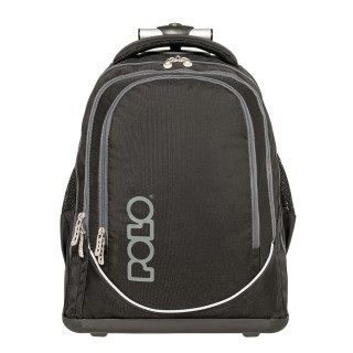Polo Trolley Cart Σχολική Τσάντα Τρόλεϊ Μαύρη 9-01-074-2000