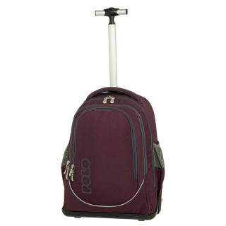 Polo Trolley Cart Σχολική Τσάντα Τρόλεϊ Μπορντό 9-01-074-4800