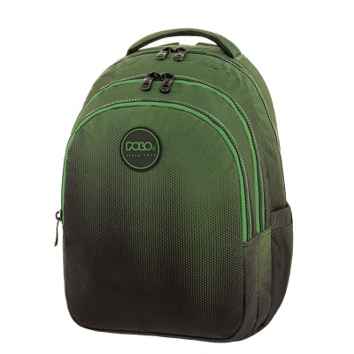 Polo Focus Σχολική Τσάντα Πλάτης Δημοτικού Πράσινη 9-01-078-8418