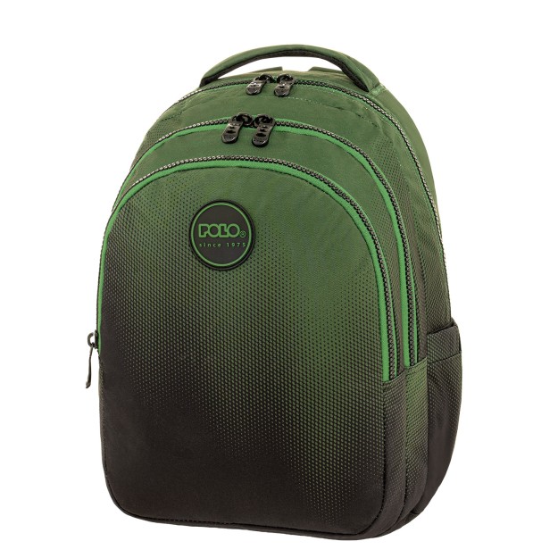 Polo Focus Σχολική Τσάντα Πλάτης Δημοτικού Πράσινη 9-01-078-8418